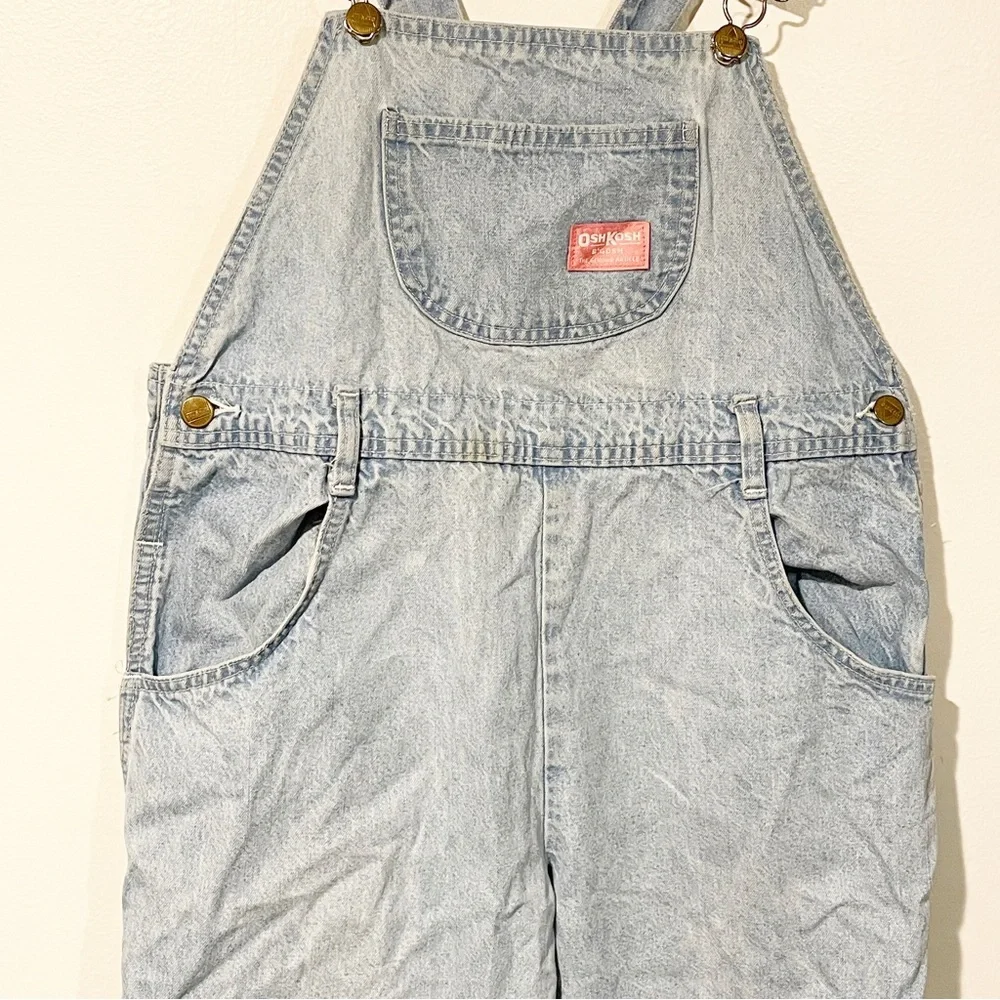 OshKosh B'gosh Women's Size 12 Vintage Blue Denim Jean Overall Bib One‎ Piece
